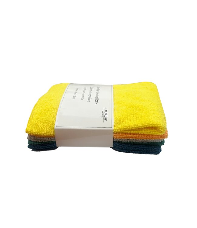 5pk MICROFIBER CLEANING CLOTH MULTI 14X14"