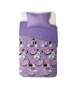 DISNEY'S MINI MOUSE 2Pc COMFORTER SET PURPLE TWIN