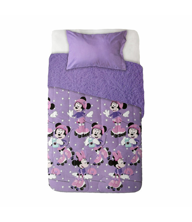 DISNEY'S MINI MOUSE 2Pc COMFORTER SET PURPLE TWIN