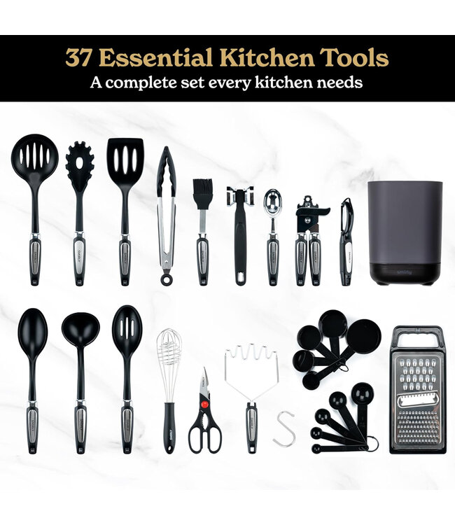 SMIRLY 37 KITCHEN UTENSIL COOKING SET