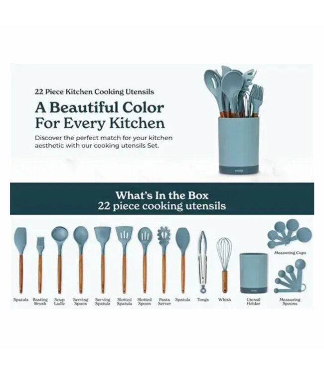 SMIRLY 22 PC KITCHEN UTENSIL SET