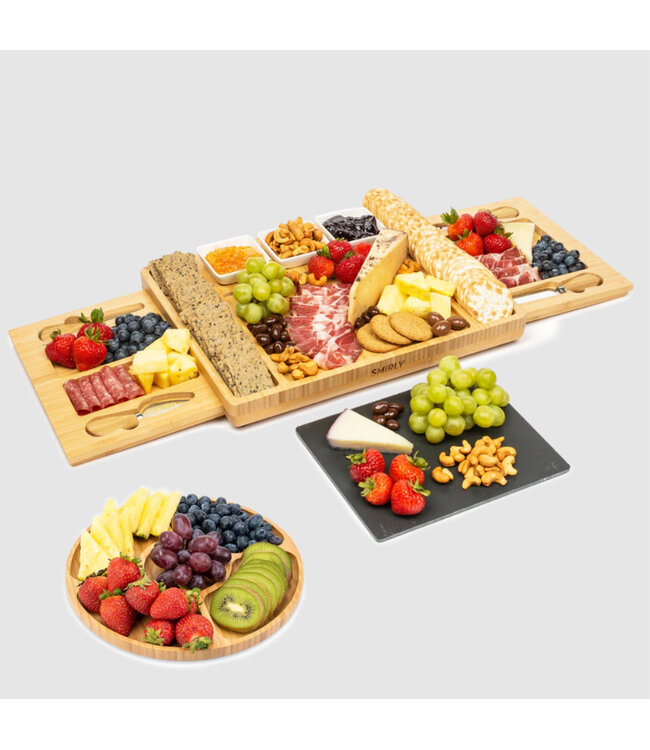 SMIRLY PREMIUM BAMBOO EPIC FESTIF CHEESEBOARD/SERVING PLATTER V2