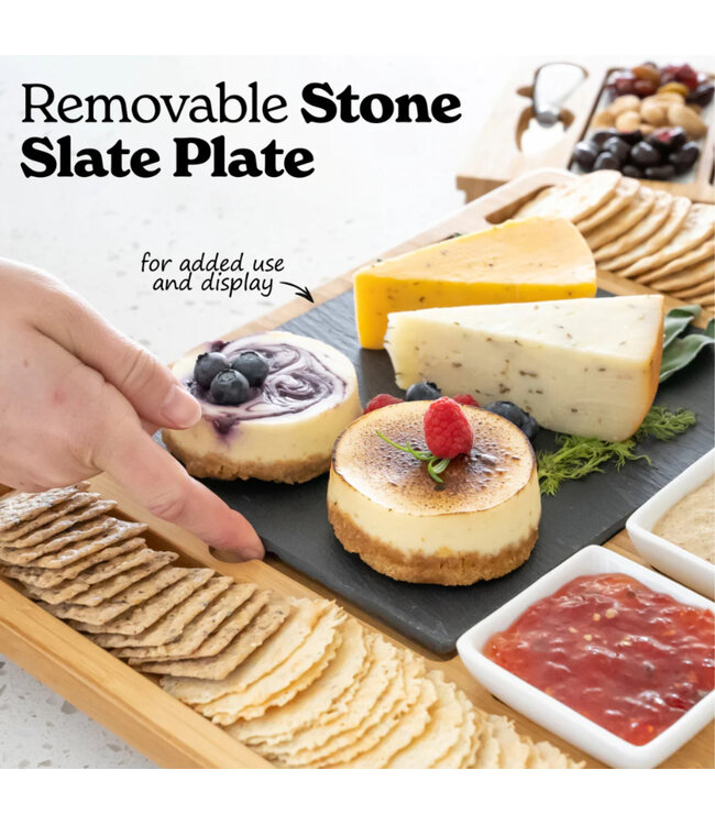 SMIRLY PREMIUM BAMBOO EPIC FESTIF CHEESEBOARD/SERVING PLATTER V2