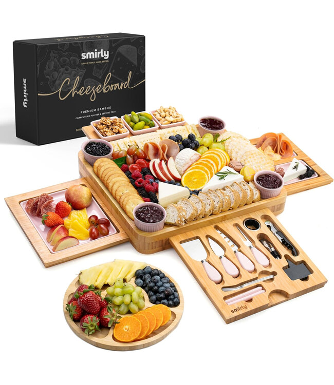 SMIRLY PREMIUM BAMBOO EPIC FESTIF CHEESEBOARD/SERVING PLATTER V3