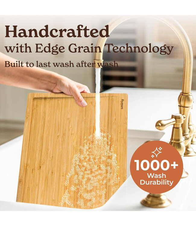 SMIRLY BAMBOO 2 PIECE CUTTING BOARD