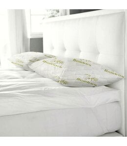 W HOME BAMBOO PILLOW PROTECTOR WHITE/GREEN (MP12)