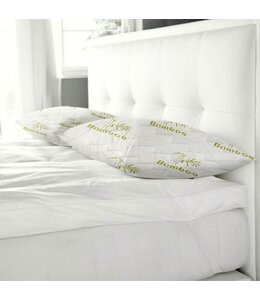 W HOME BAMBOO PILLOW PROTECTOR WHITE/GREEN