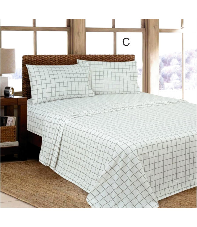 ANDERS FLANNEL SHEET SETS AST