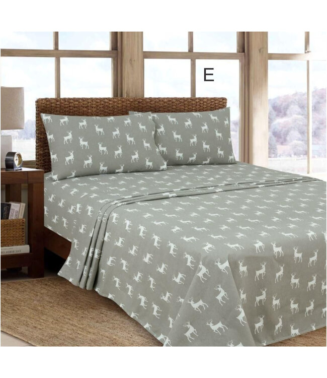 ANDERS FLANNEL SHEET SETS AST