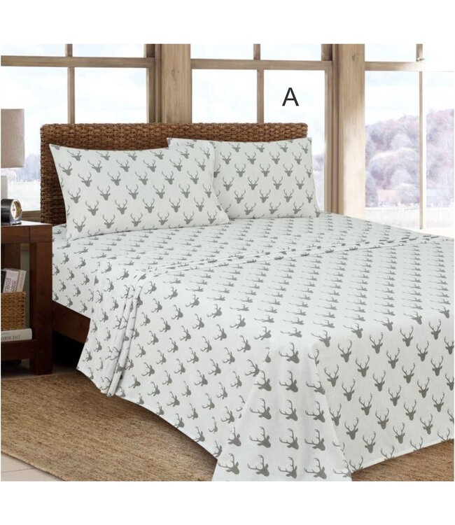 ANDERS FLANNEL SHEET SETS AST