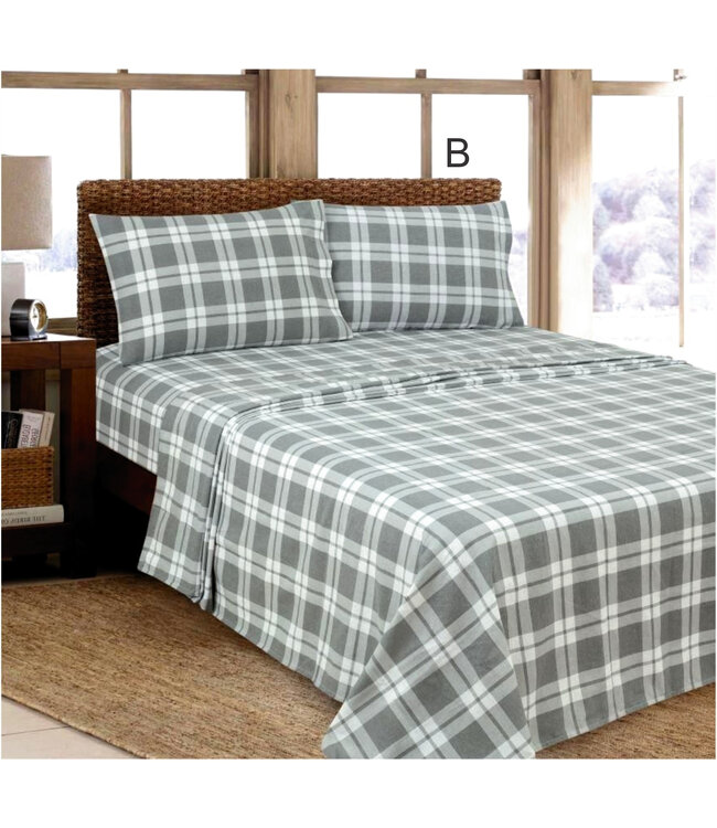 ANDERS FLANNEL SHEET SETS AST