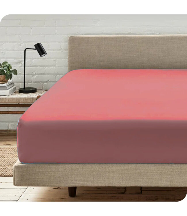 LAUREN TAYLOR 350 THREAD COUNT SOLID COLOR COTTON 18" DEEP POCKET FITTED SHEET