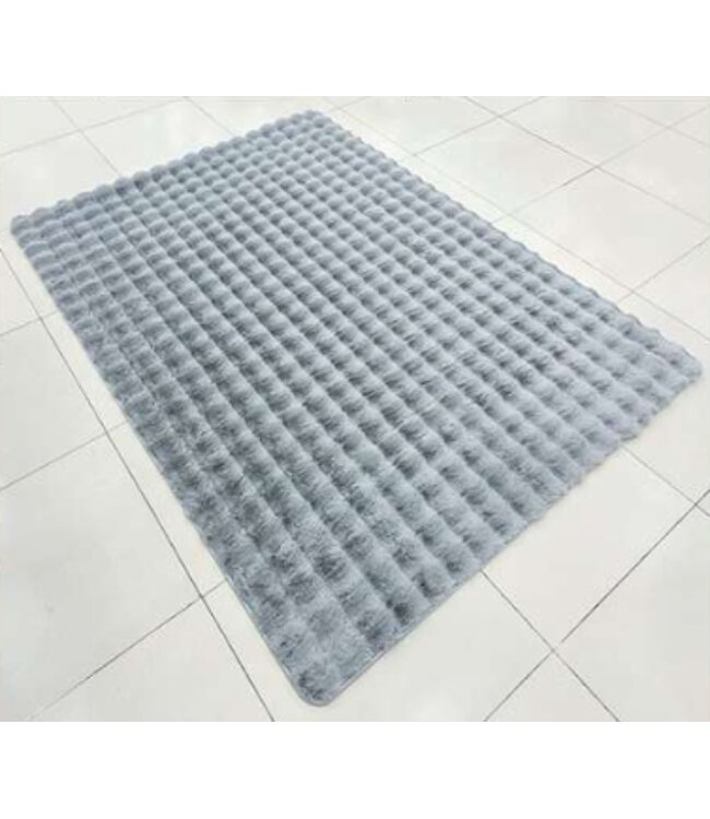 EMBOSSED RABBIT FUR RUG 3X5'