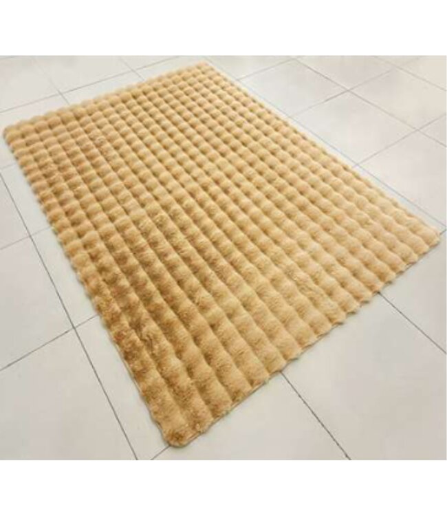 EMBOSSED RABBIT FUR RUG 3X5'