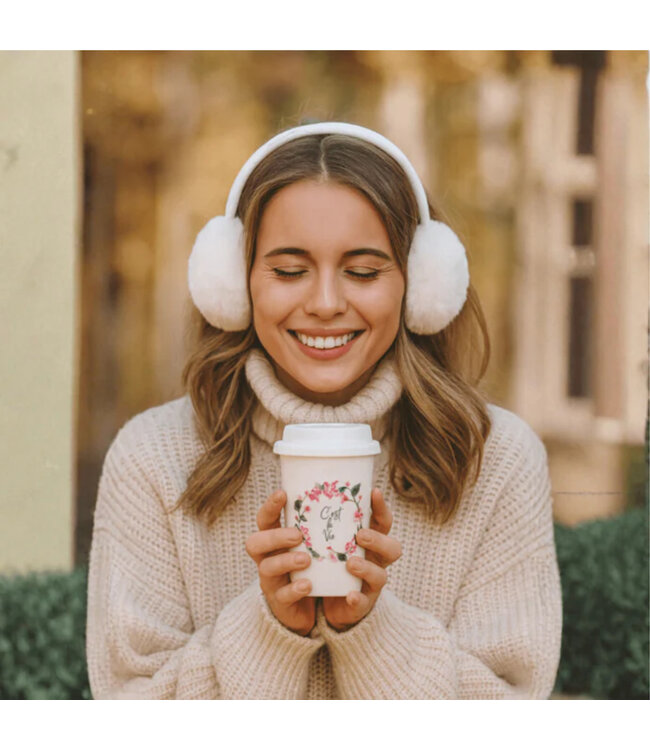EARMUFF & CUP GIFT SET PINK