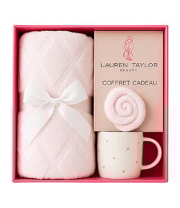 THROW-MUG-SOCKS GIFT SET PINK
