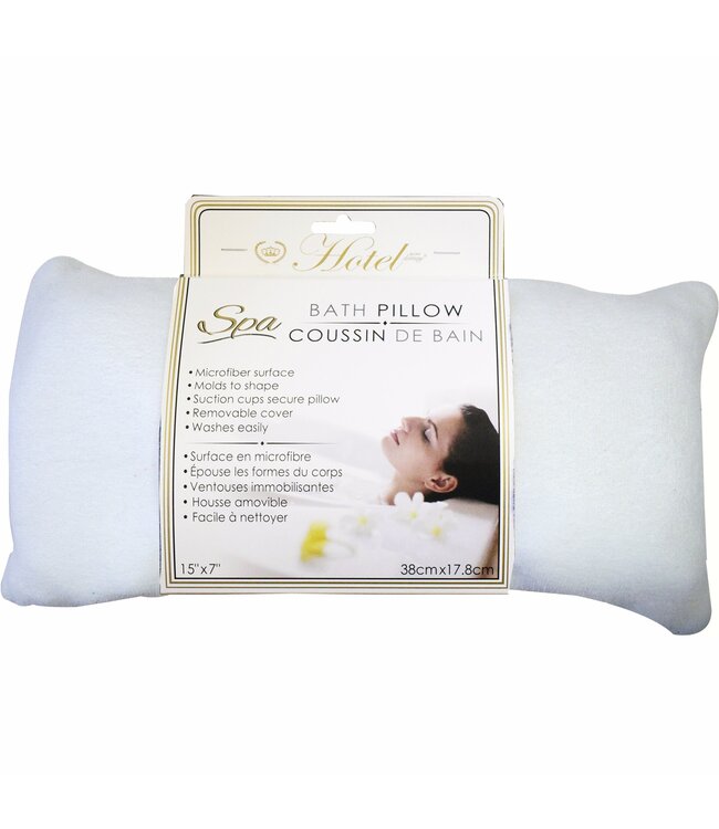 HOTEL BATH PILLOW 15"X7" WHITE