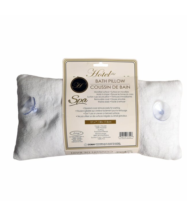 HOTEL BATH PILLOW 15"X7" WHITE