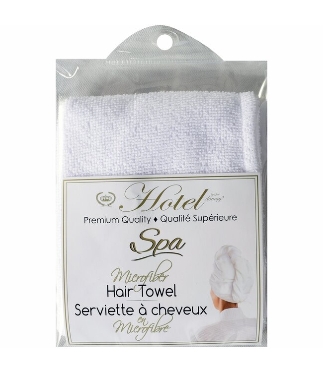 HOTEL SPA MICROFIBRE HAIR TOWEL WHITE