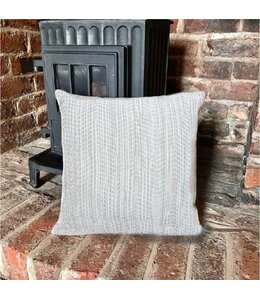 KIARA CHEVRON CHENILLE CUSHION SAGE 20X20"