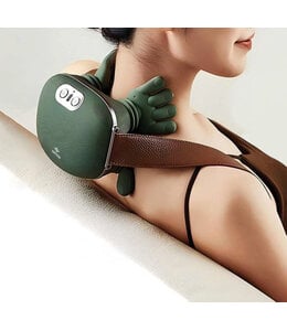 RECHARGEABLE ELECTRIC NECK MASSAGER GREEN 6X4X2.5"