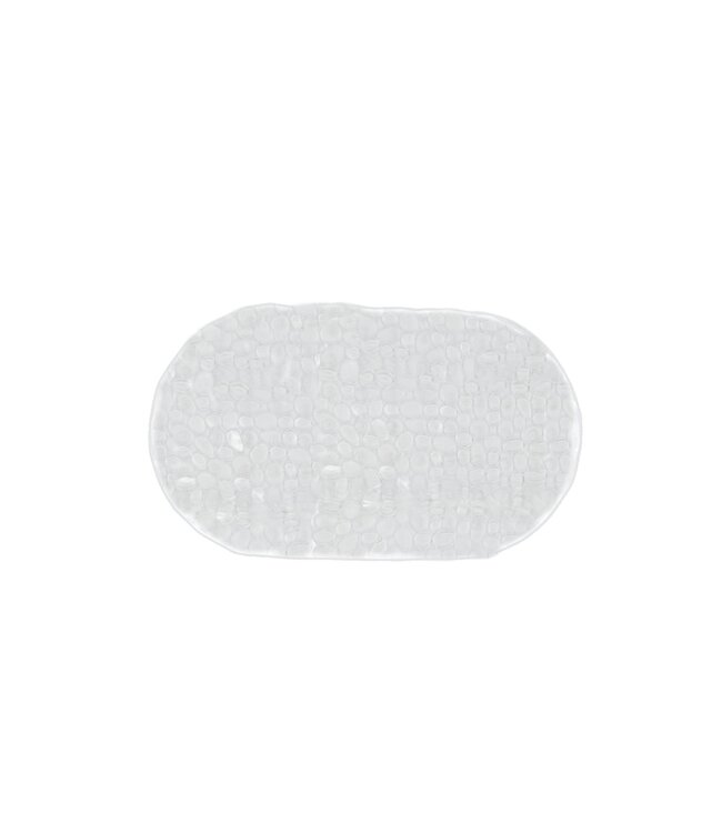 VINYL BUBBLE BATH MAT CLEAR 16X27"