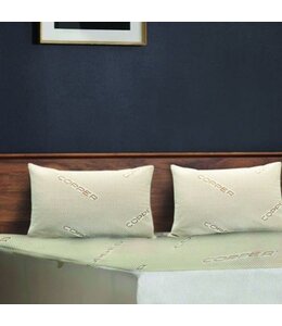 W HOME *COPPER INFUSED WATERPROOF PAIR OF PILLOW PROTECTORS KING