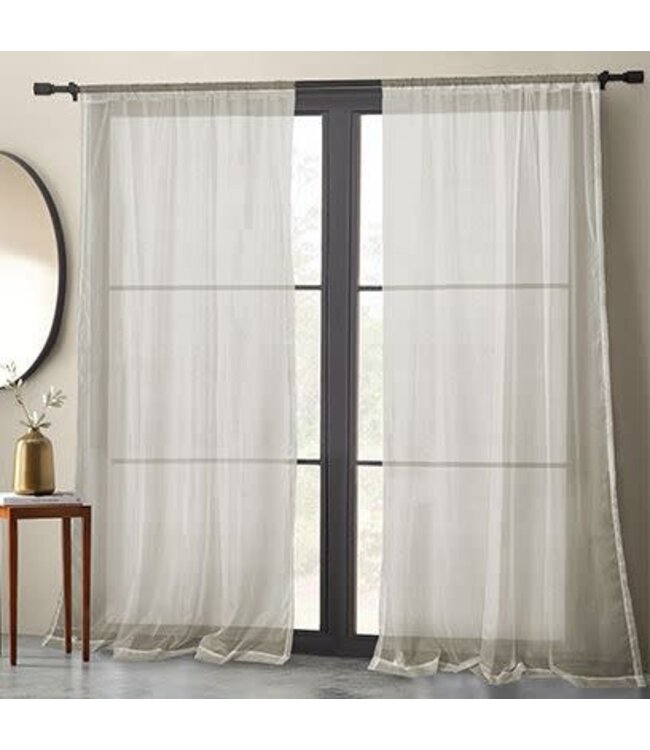 LAUREN TAYLOR 2pk BASIC ELEGANCE POLE TOP WINDOW PANELS