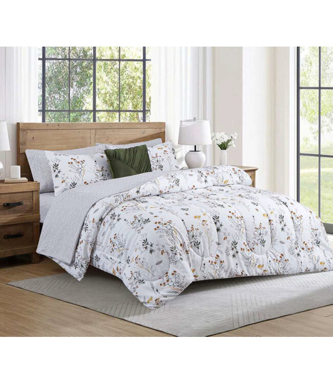 JULIETTE 8Pc COMFORTER SET WHITE