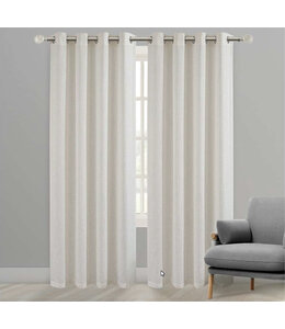 LAUREN TAYLOR FAUX LINEN 2PK WINDOW PANELS OATMEAL 52X84"