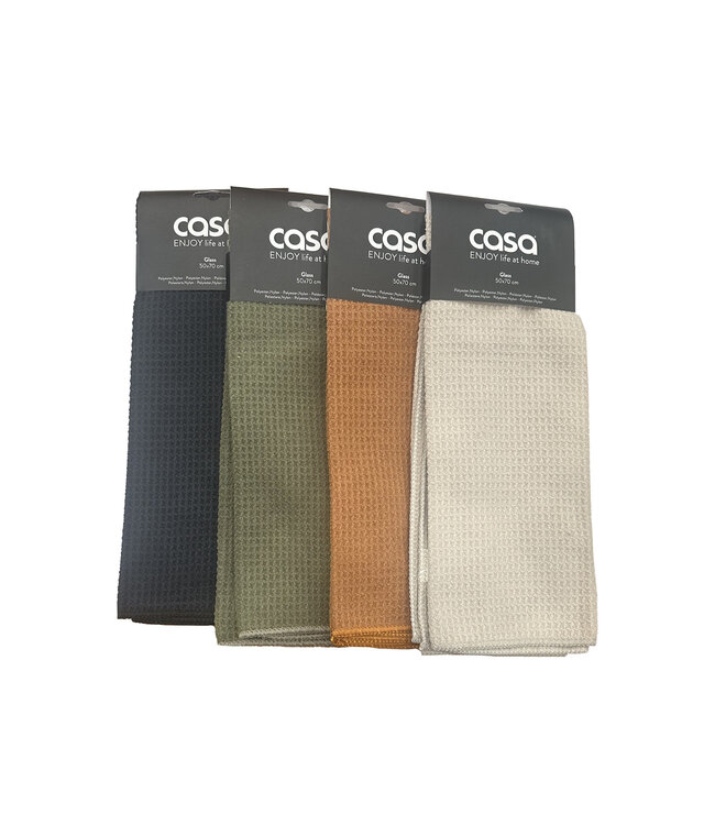 POLYESTER/NYLON CLEANING TOWEL AST (Beige OR Brown OR Black OR Green) 20X27.5"