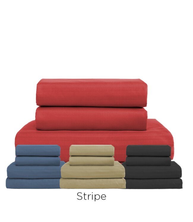 LAUREN TAYLOR BACK TO BASICS DOBBY MICROFIBER SHEET SET (MP8)