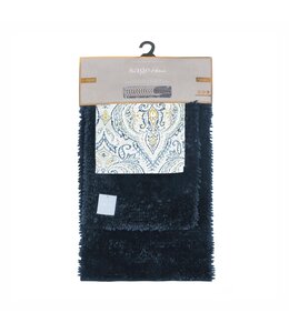 SHAGGY 15PC BATH MAT SET 17X24” / 20X23” BLUE