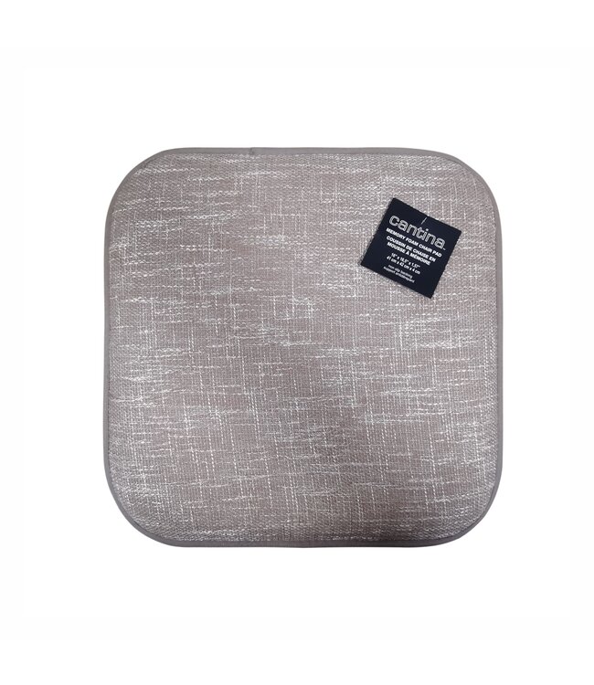 CANTINA LINEN MEMORY FOAM CHAIR PAD 16X16"