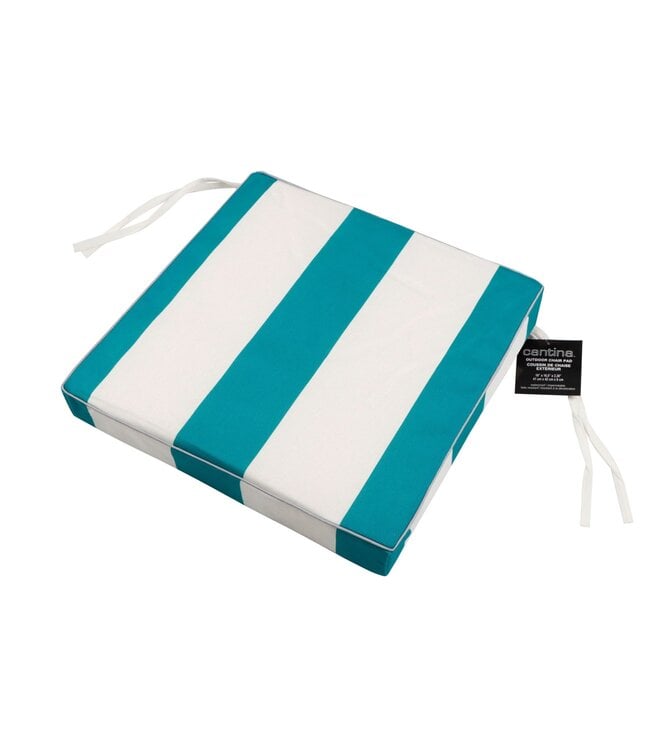 OUTDOOR STRIPED CHAIR PAD 16X16"