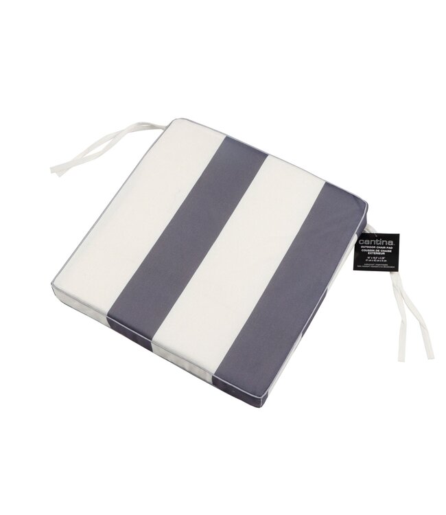 OUTDOOR STRIPED CHAIR PAD 16X16"