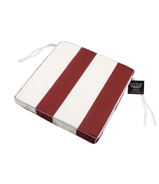OUTDOOR STRIPED CHAIR PAD 16X16"