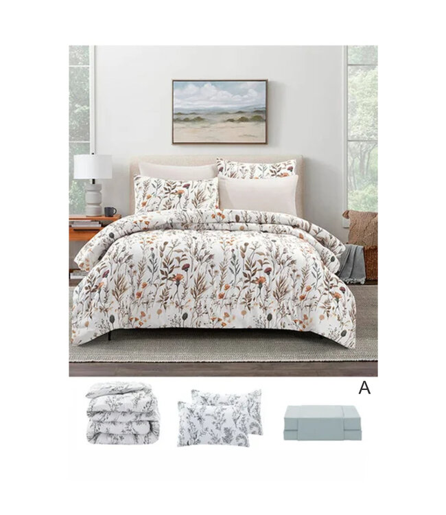 GENEVIEVE COMFORTER SET AST 7Pc QUEEN