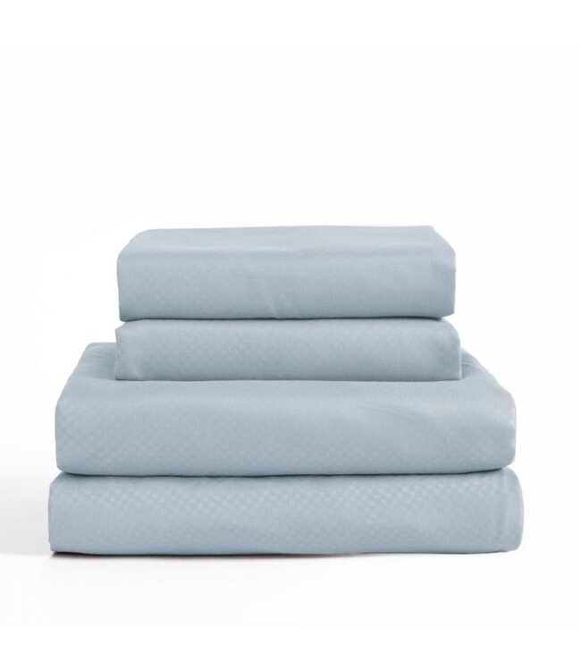 LAUREN TAYLOR BACK TO BASICS DOBBY MICROFIBER SHEET SET (MP8)