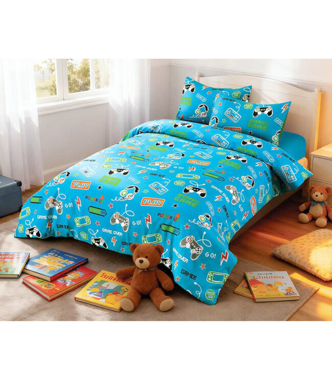 mari & mac GAMER COMFORTER SET BLUE