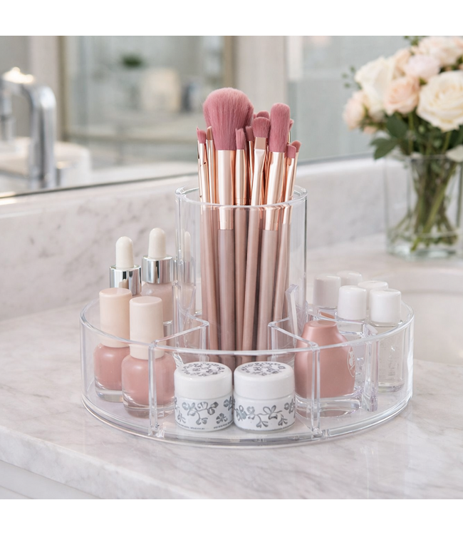 ACRYLIC BEAUTY SPINNER ORGANIZER SET