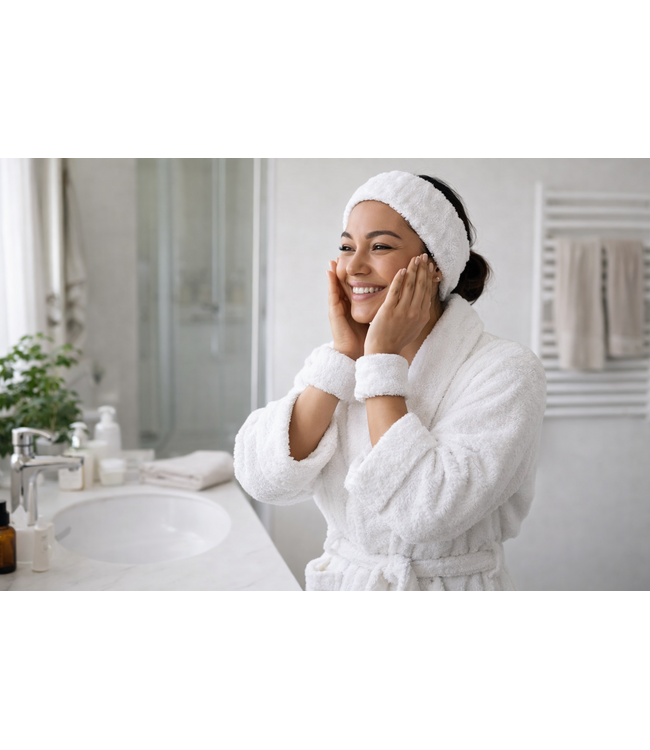4Pc BATHROBE SET WHITE AST (S/M or L/XL)