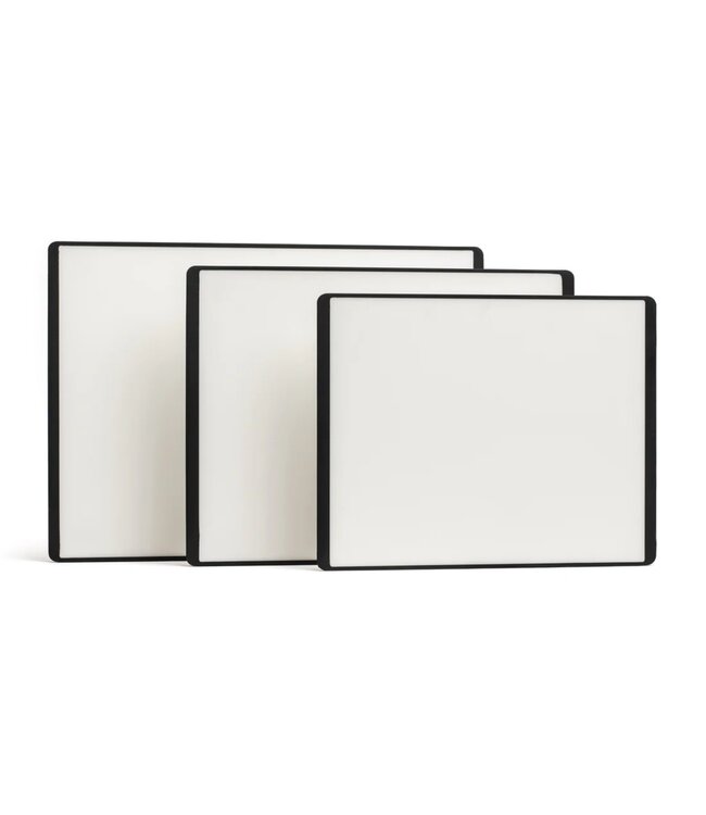 3pc PLASTIC CUTTING BOARD BLACK/WHITE