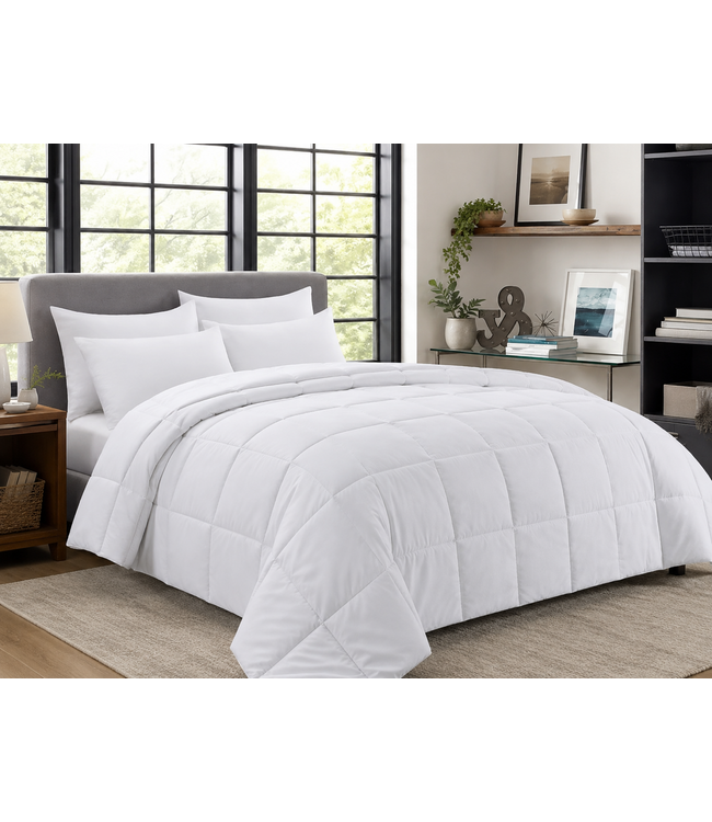 STUDIO 707 MICROFIBER ROLLED SUMMER FILL DUVET WHITE