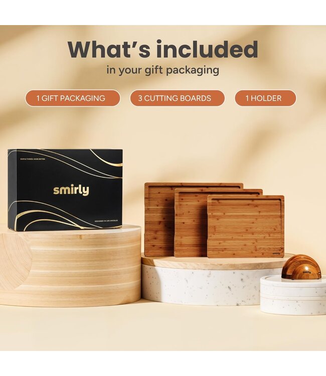 BAMBOO 3 PIECE CUTTING BOARD