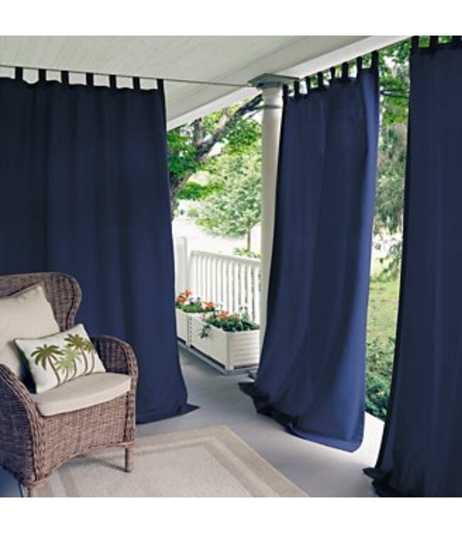 LAUREN TAYLOR SOLID OUTDOOR VELCRO TOP PANELS AST 52X84"