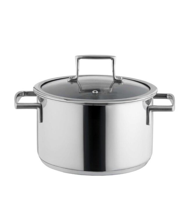 MADAME COCO ELENA STAINLESS STEEL DEEP POT w/LID 2600 ml