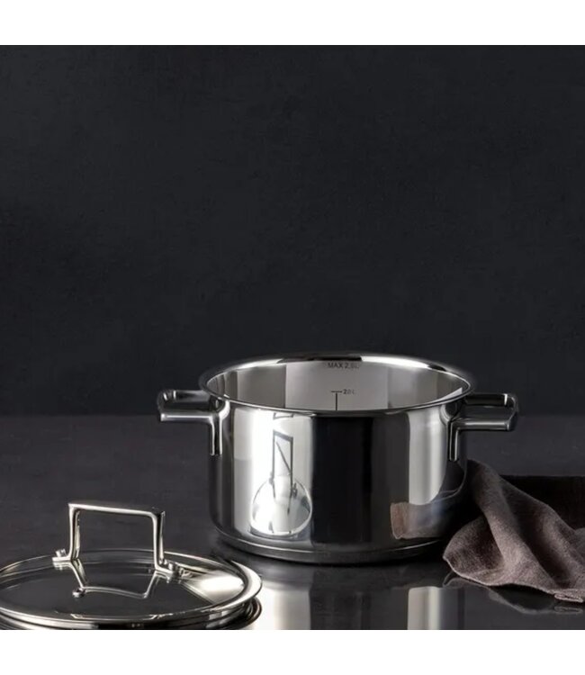 MADAME COCO ELENA STAINLESS STEEL DEEP POT w/LID 2600 ml