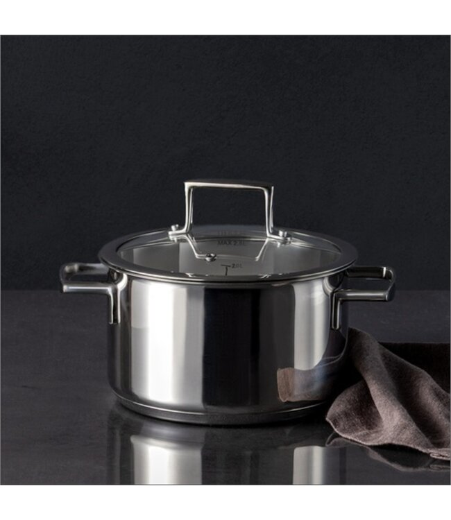 MADAME COCO ELENA STAINLESS STEEL DEEP POT w/LID 2600 ml