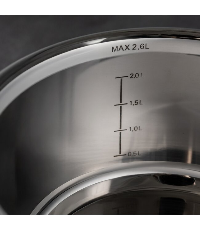 MADAME COCO ELENA STAINLESS STEEL DEEP POT w/LID 2600 ml